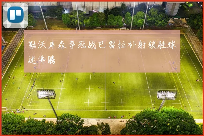 勒沃库森争冠战巴雷拉补射锁胜球迷沸腾
